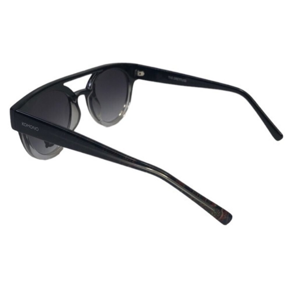 KOMONO Dreyfuss Paisley Sunglasses NEW GRAY BLACK - Picture 4 of 12
